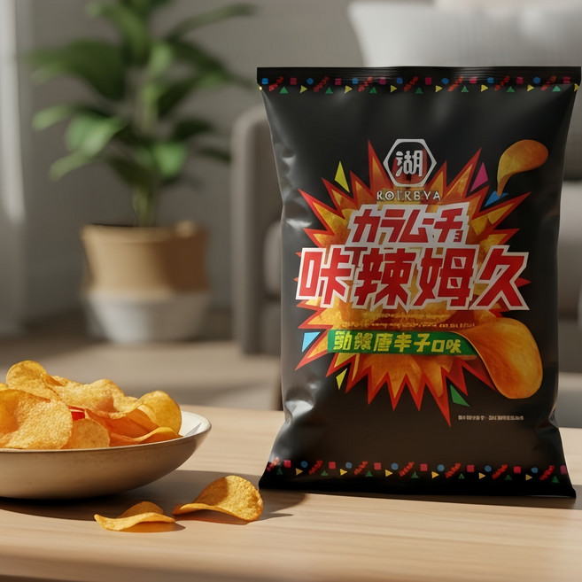 湖池屋 咔辣姆久 北海道玉米濃湯口味洋芋片 家庭包 500克, 500g, 1包