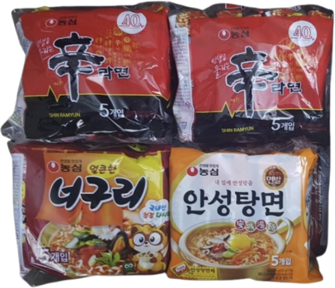 농심 신라면10봉+너구리5봉+안성탕면5봉 20개