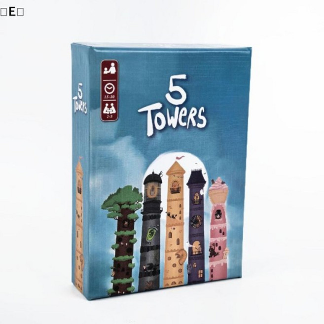 〔E〕1세트 재미있는 전략 파티 캐주얼 퍼즐 게임 2~6인용 5타워 보드 빠른 속도의 게임〔Winter5〕