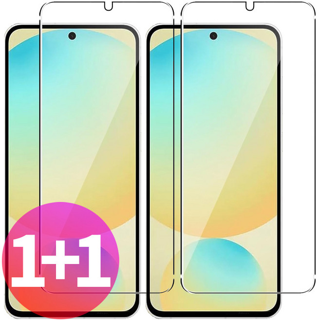 넥스트모바일 1+1 갤럭시 S24 FE 전용 강화유리 고투명 액정 보호 필름, 2개