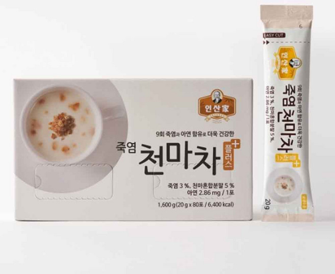 (주)인산가 정품 죽염 천마차 20g*80포 1박스 2박스 3박스 4박스+9회죽염 넣은 우리밀 죽염건빵(30g), 20g, 80포