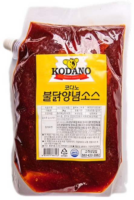 코다노 불닭양념소스 2KG BOX, 10개