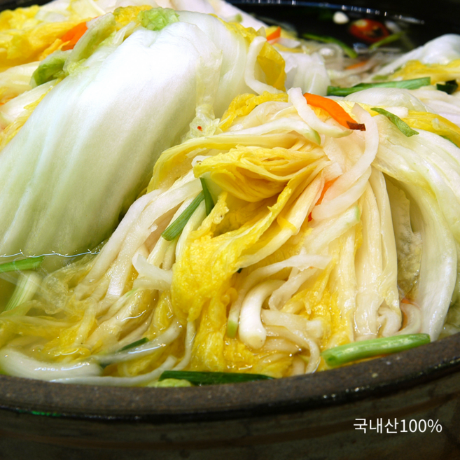 원칙과정성 고명없이 깔끔한 100%국산 서울식 배추물김치, 1개, 3kg