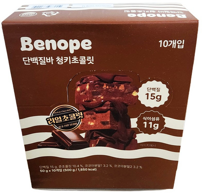 베노프 단백질바 청키초콜릿, 50g, 30개