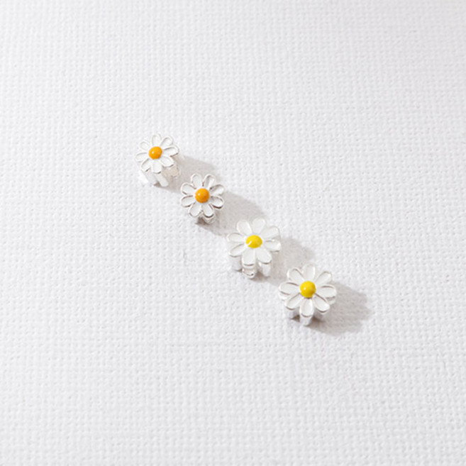 비즈아이 [8-543-05]순은펜던트 데이지꽃통과형 6/8mm 실버925 1개