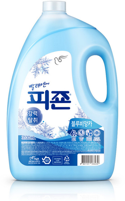 피죤 섬유유연제 블루비앙카 본품, 3.1L, 7개