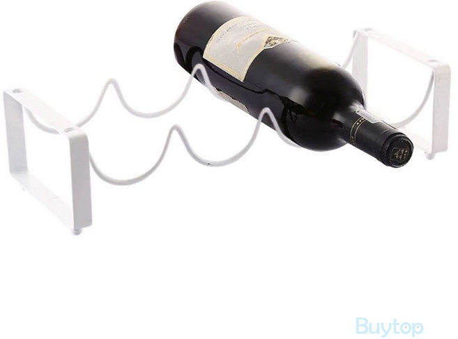 리빙에스 철제 선반 와인랙 1단, 화이트, 1개