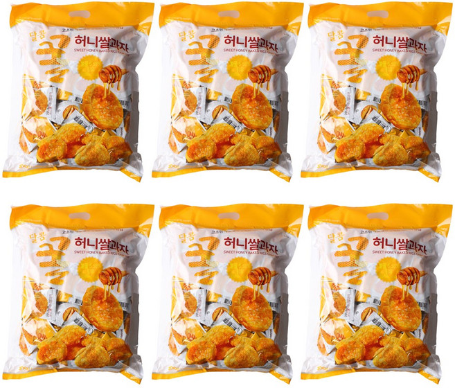 달콤꿀 허니 쌀과자 / 꿀쌀과자 대용량, 6개, 900g