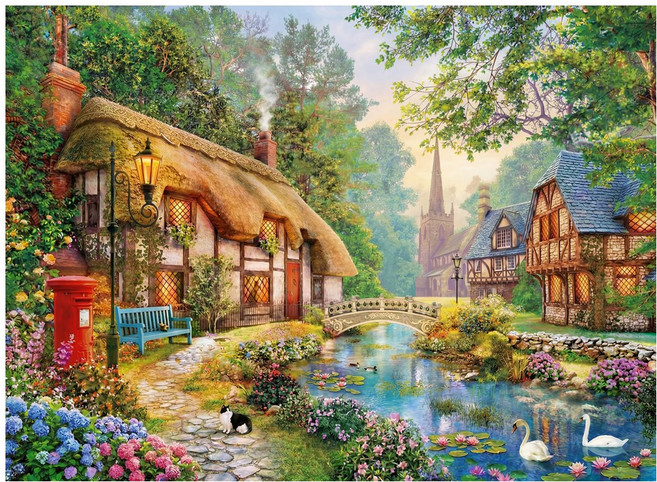 퍼즐갤러리 평화로운 마을길 500조각 직소퍼즐 PG536, 1개, 퍼즐단품 액자없음, 500피스