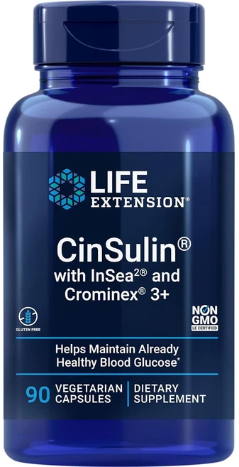 라이프익스텐션 신슐린 계피 해조 추출물 90캡슐 인슐린 혈당 영양제, 90정, 1개 - 쿠팡