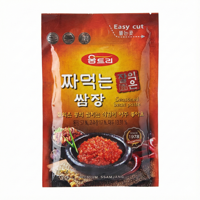 움트리 짜먹는쌈장 1회용 파우치, 25g, 40개