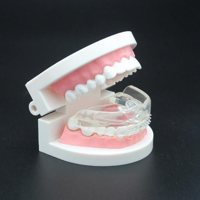 투명 교정 마우스피스 부정교합 예방용 실리콘 소재 야간 이갈이 방지 유지 장 (7~13세) 투명 경질 2단계, 1개, 1L