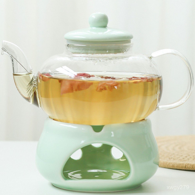 유리티팟 티워머세트 미니로즈 라벤더 티라이트 캔들, 그린, 1개