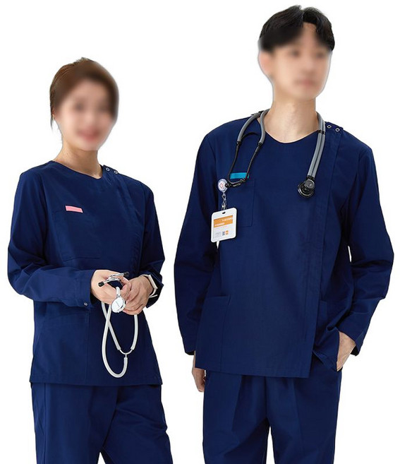 수술실 유니폼 긴팔 상하세트 진료복 치과 병원 간호사 근무복 의료 수술복