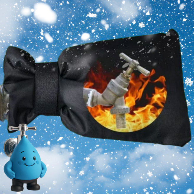 yongyong 겨울철 수도꼭지 야외 동파방지 커버 동파방지맨, 대형, 1개