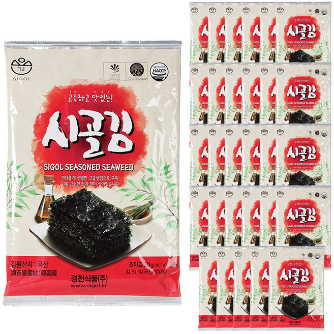시골 시골김 전장김, 20g, 30개