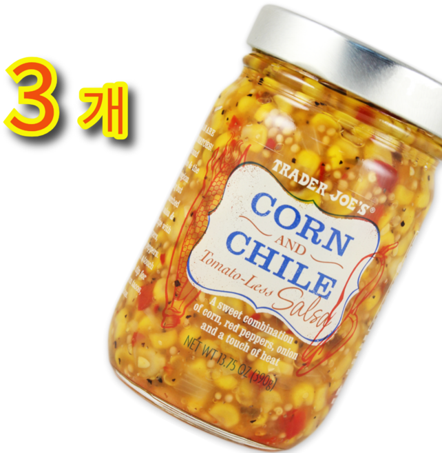 트레이더조 콘 칠리 토마토리스 살사, 390g, 3개