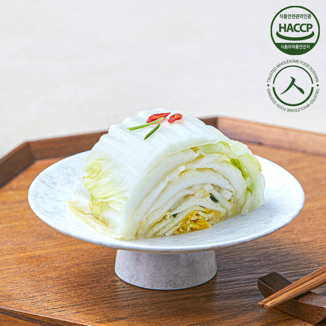 소솜시 국내산 백김치 포기 배추 물김치, 1개, 1kg