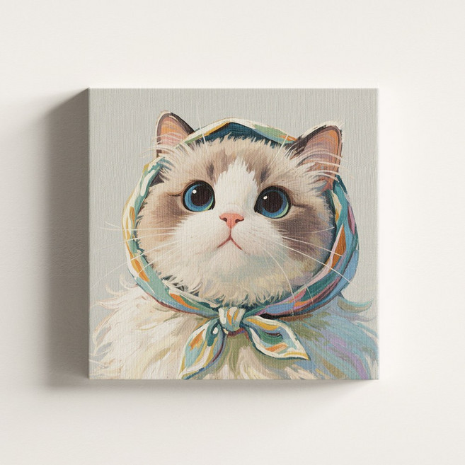 diyee 피포페인팅 명화 그리기 20x20cm, 1개, R106 고양이