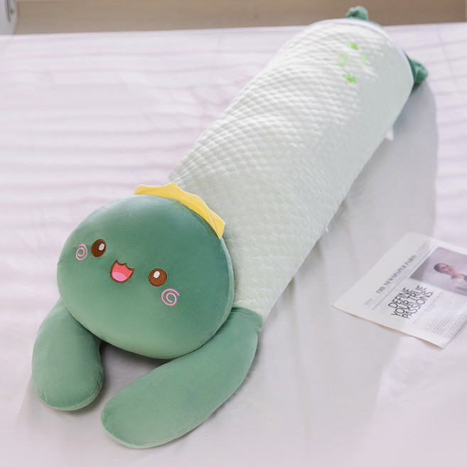 冰絲長條抱枕 粉豬 85cm, 恐龍140cm