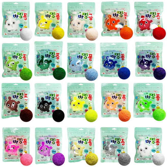 칼라폼50g 폼클레이 만들기재료 공예재료 볼클레이 대한산업 바핑폼 오로라 촉감놀이 집콕놀이, 칼라폼50g(13색묶음), 1개