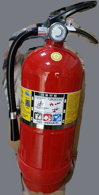 (수담스토어) A3 B5 C급 분말소화기 빨간 3.3kg 철제 손잡이형 소화기, 1개