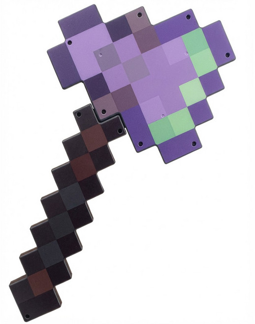 마인크래프트 굿즈 장난감 역할놀이 다이아몬드 검&곡괭이, 바이올렛 도끼, 1개