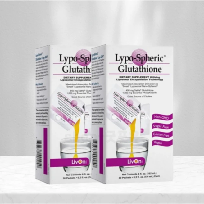 리브온 리포좀 글루타치온 Lypo-Spheric Glutathione 30팩 2박스, 162ml - 쿠팡