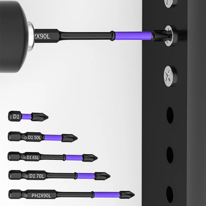 디케이픽 초강력 자석 십자 드라이버 드릴 비트 5종, 1set