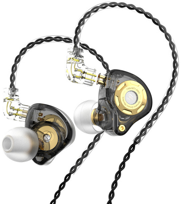 티알엔 유선 인이어 이어폰, TRN MT1 PRO, 블랙(노마이크)