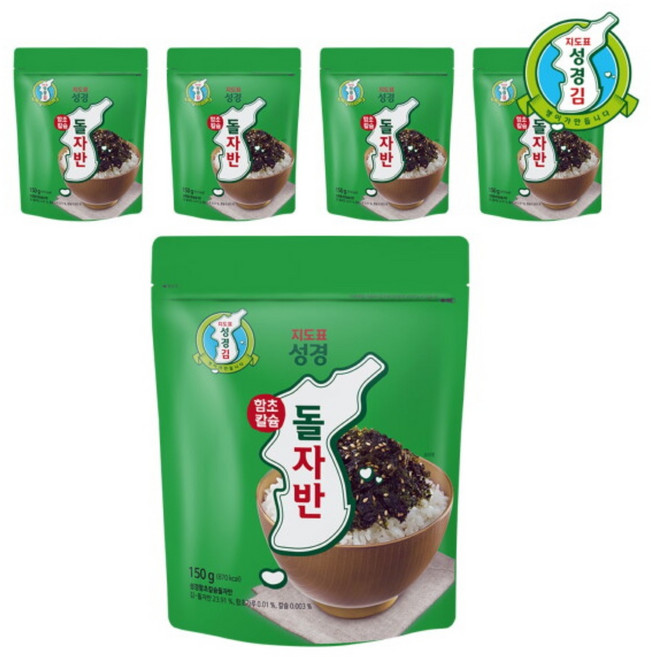 [성경김] 성경식품 함초자반(150g) 5봉, 150g, 5개
