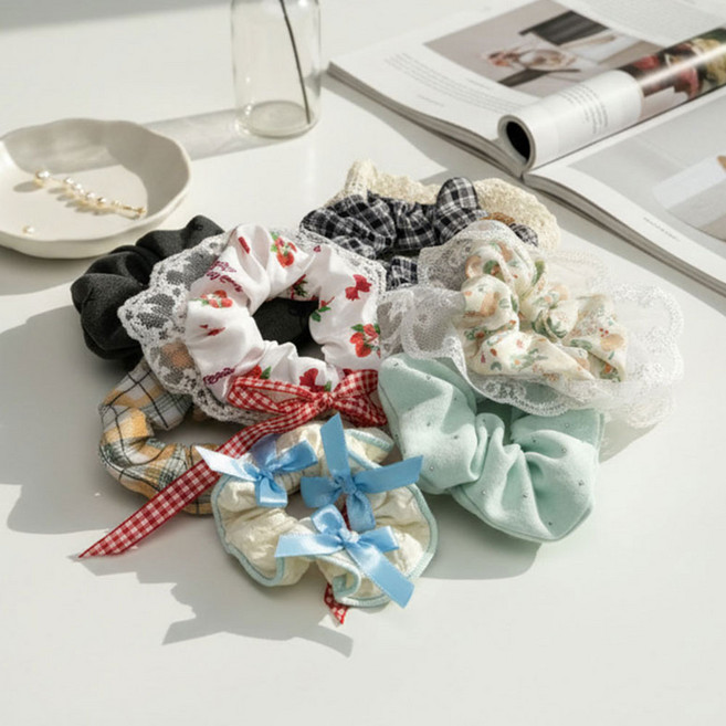 라미 헤어 곱창 머리끈 밴드 스크런치