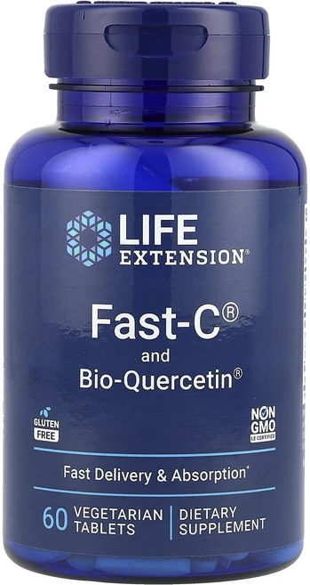 라이프익스텐션 Fast-C 앤드 퀘르세틴 파이토솜 60 식물성 정제, 6개, 60정 - 쿠팡