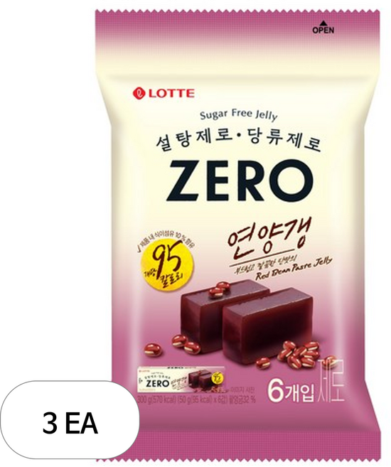 롯데제로 연양갱 50g x 6p, 3개