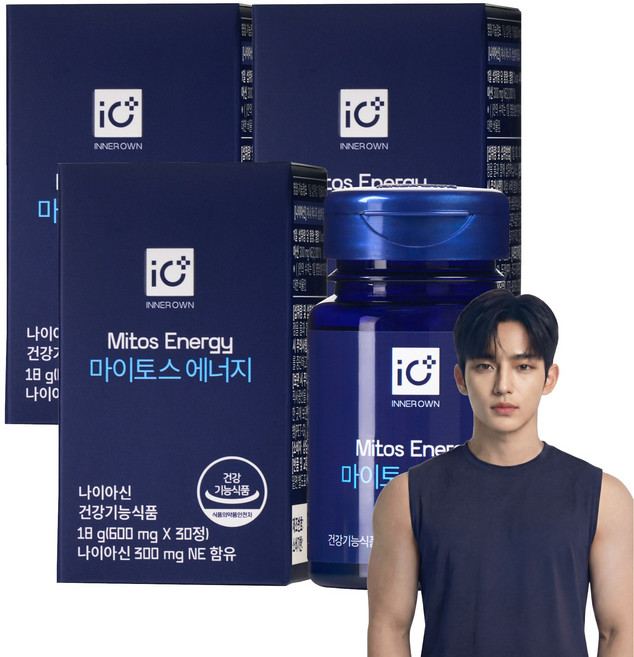 마이토스 nmn 영양제 고순도 저속노화 에너지 600mg, 3개, 30정