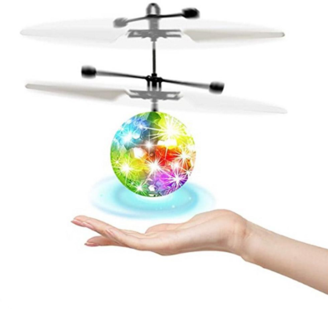 플라잉볼 미니드론 미니헬기 조종기가 필요없는 손으로 날리는 미니드론헬기 어린이선물용, 1개