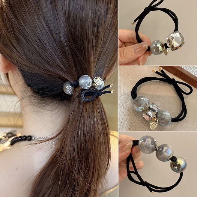 ZMBIRD 포니테일 블링 비즈 포인트 머리끈 3종세트 N6580