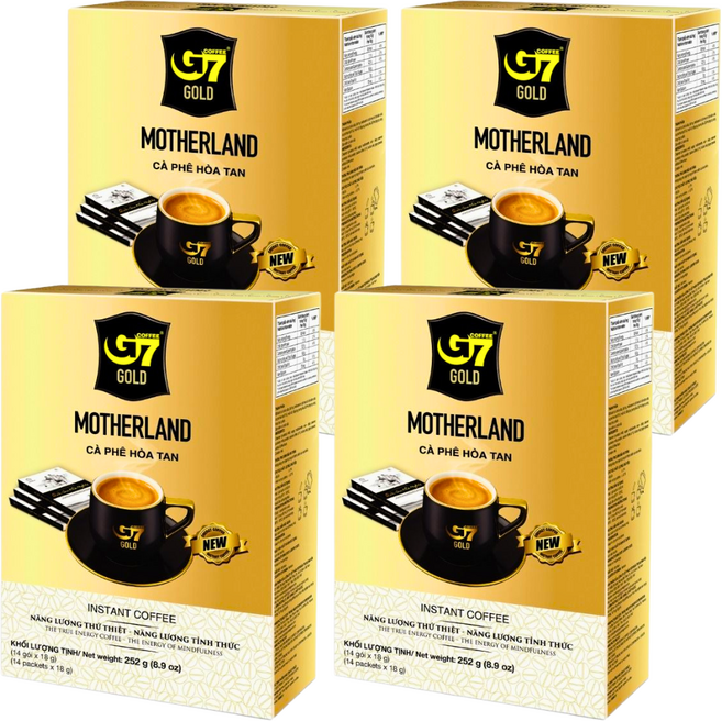 G7 골드 마더랜드 인스턴트 커피 3in1, 18g, 14개입, 4개