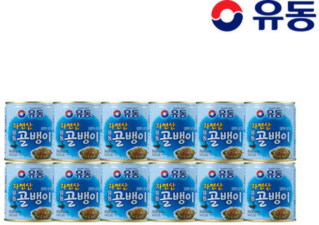 [유동] 자연산골뱅이 230g x12개 +골뱅이 무침양념 70g x6개, 12개