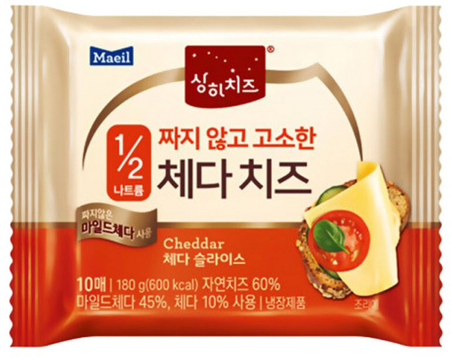 매일 상하치즈 짜지않고 고소한 치즈 180Gx10 (100매), 180g, 100개
