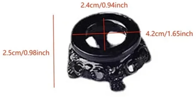 고정 좌석 장식 글로브 블랙 받침대 소품 데스크탑 베이스 스탠드 크리스탈 구체 거치대 디스플레이, 5 6CM, 1개