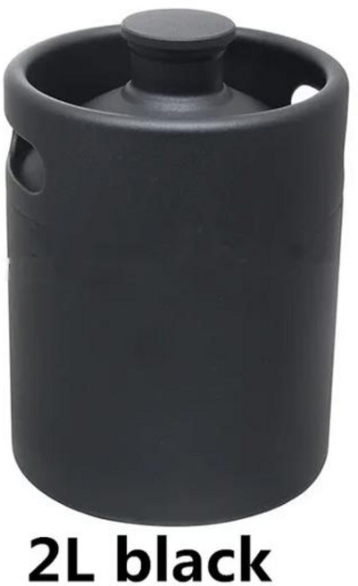 생통 304 스테인레스 스틸 미니 케그 재배기 휴대용 병 가정용 만들기 와인 바 액세서리 양조 도구 코넬리우스, [07] 생맥주통 2L black, 1개