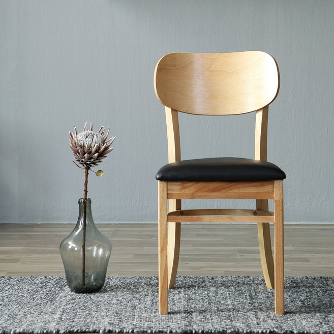 베스트리빙 버터의자/원목식탁의자/카페의자/식당의자/업소용가구/업소용의자/원목의자 1개/ 2COLOR, 내츄럴, 1개