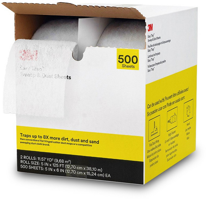 3M 이지트랩 더스트 먼지 흡착제 점착식 부직포 밀대 패드 대용량, 1박스