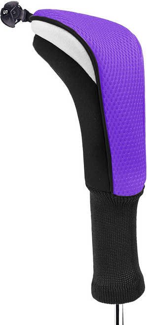 지칸디 골프 유틸리티 헤드커버 5번 커버 골프채 클럽 보호 용품 쿠션 낱개, 퍼플, 1개