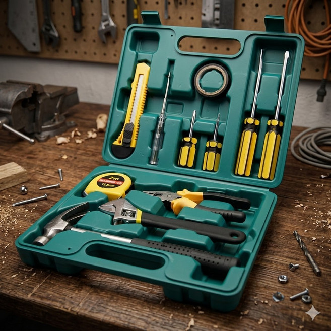 가정용 공구가방 수공구세트 종합공구, 1개, 12종공구세트