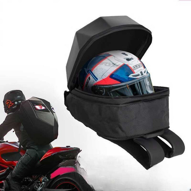 바이크 백팩 LED 가방 방수 리어백 불빛 오토바이 블루투스 라이더 오토바이가방 수납가방, 1.  아이언맨 여성 S 헬멧 수납