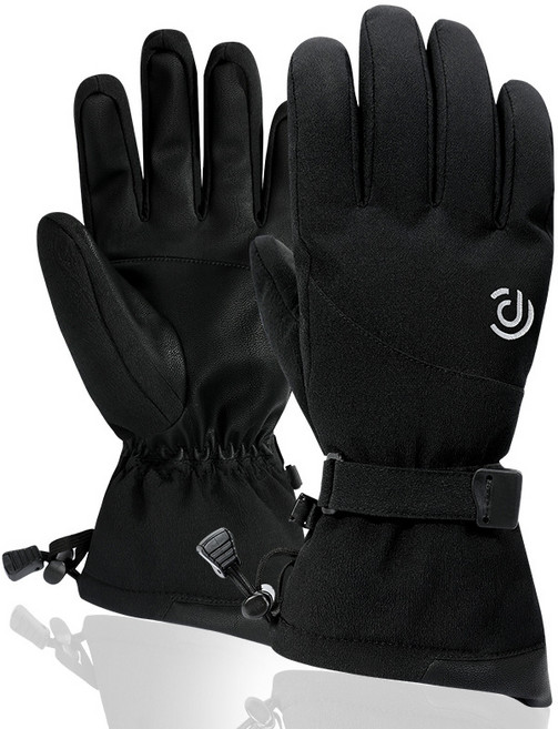 스키장갑 3컬러 아웃도어장갑 스노우보드 방한 겨울 터치 스케이트 등산 보온, 블랙, 1개