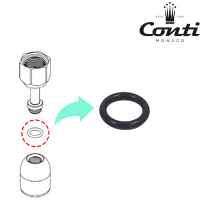 콘티 온수 노즐 팁 누수방지 고무 오링 고무링 가스켓 CONTI 커피머신 교체 부품, 1