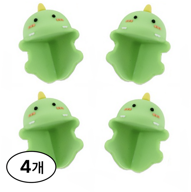 희비키 귀여운 동물 모서리 충돌방지 보호대 스티커, 공룡모양, 4개